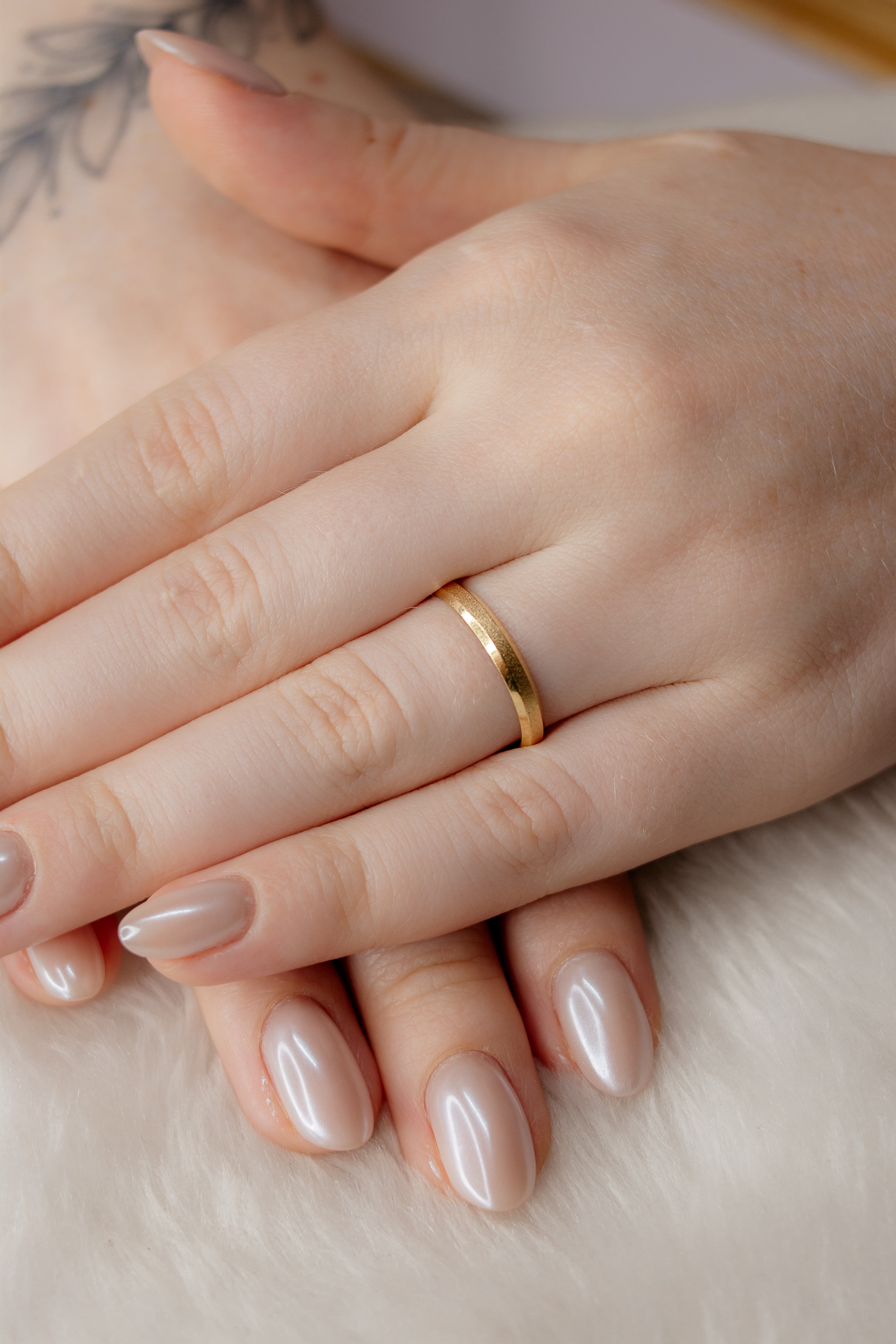 Alianças de Casamento Italiano com acabamento fosco 3mm Ouro 18K
