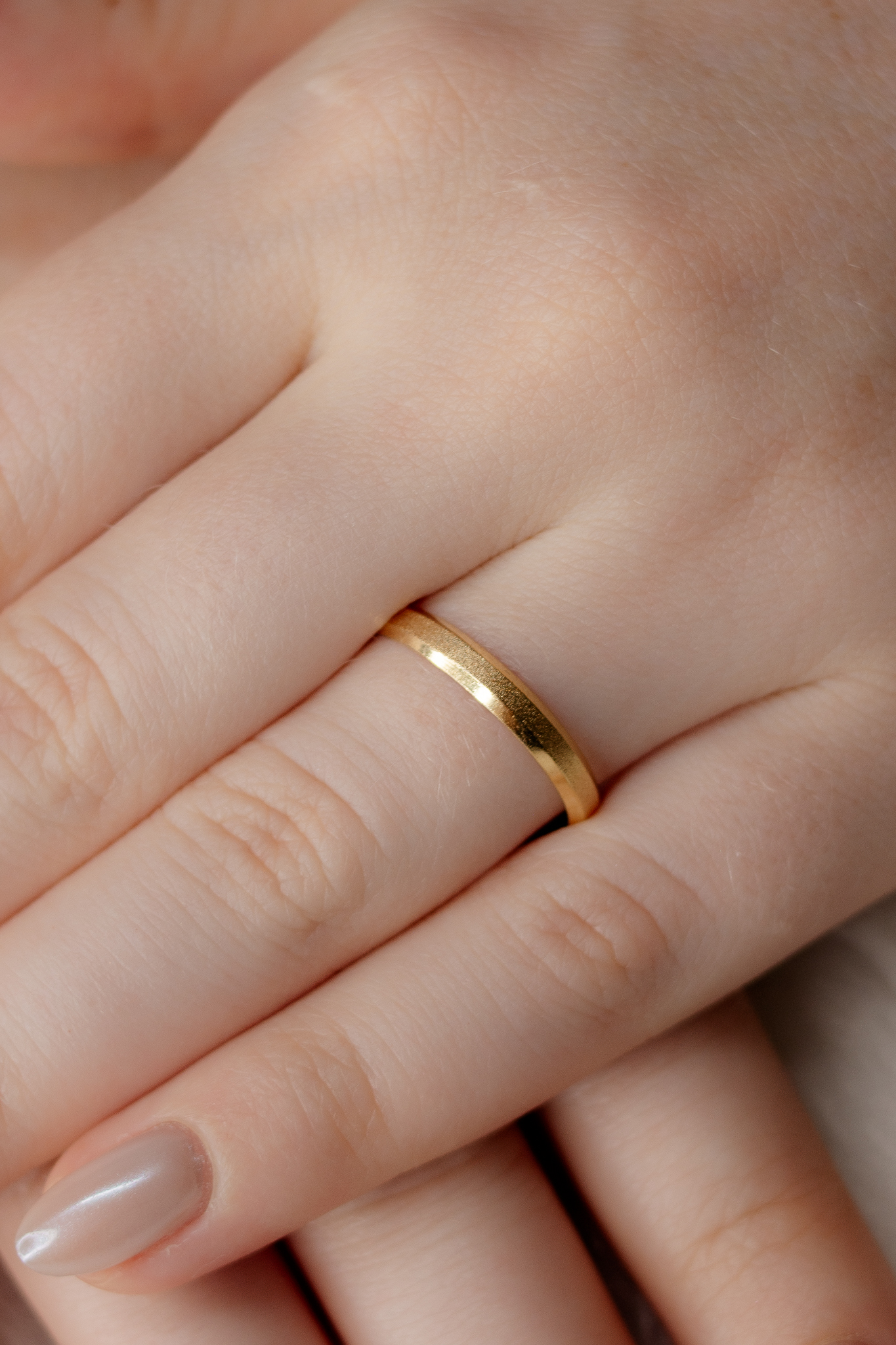 Alianças de Casamento Italiano com acabamento fosco 3mm Ouro 18K