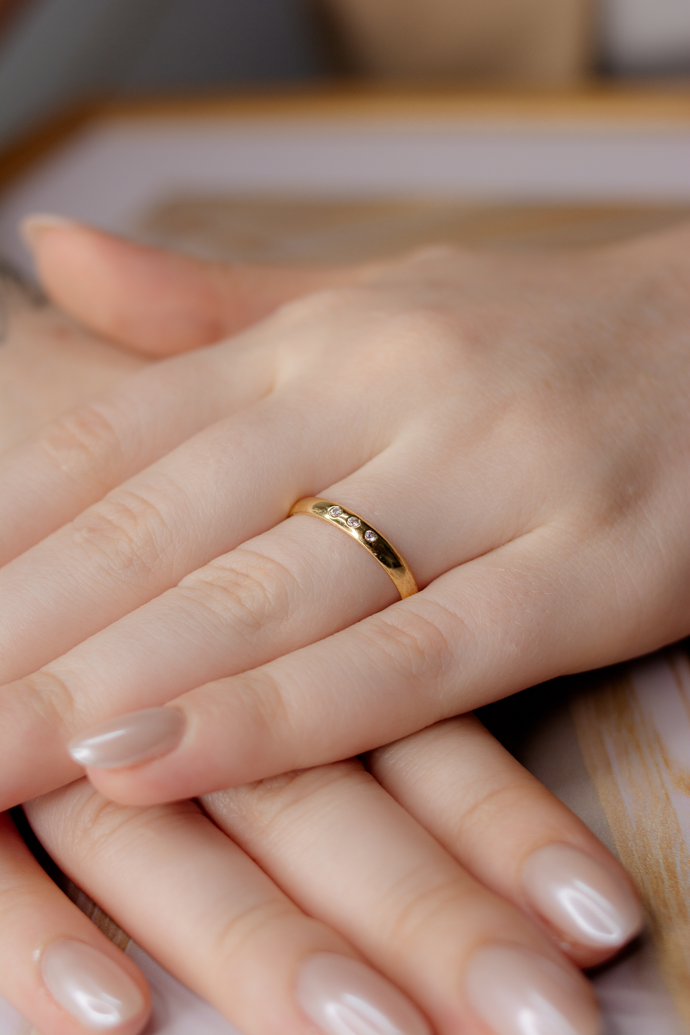 Alianças de Casamento Bali Star 3mm Ouro 18K