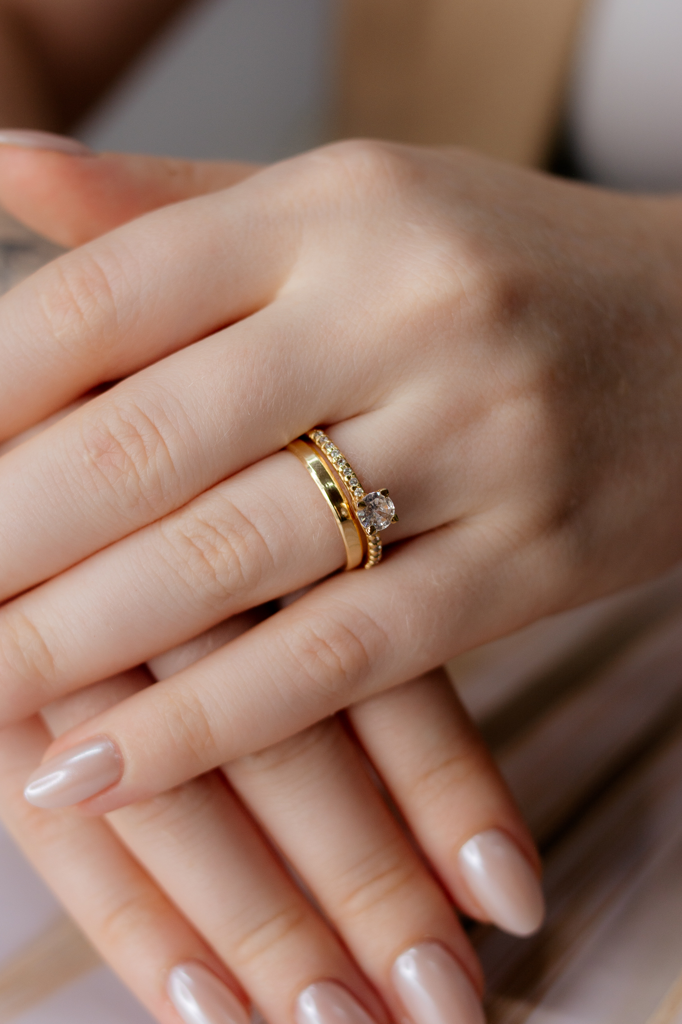 Alianças de Casamento Italianinho 2,5mm com Anel Solitário Milão Ouro 18K