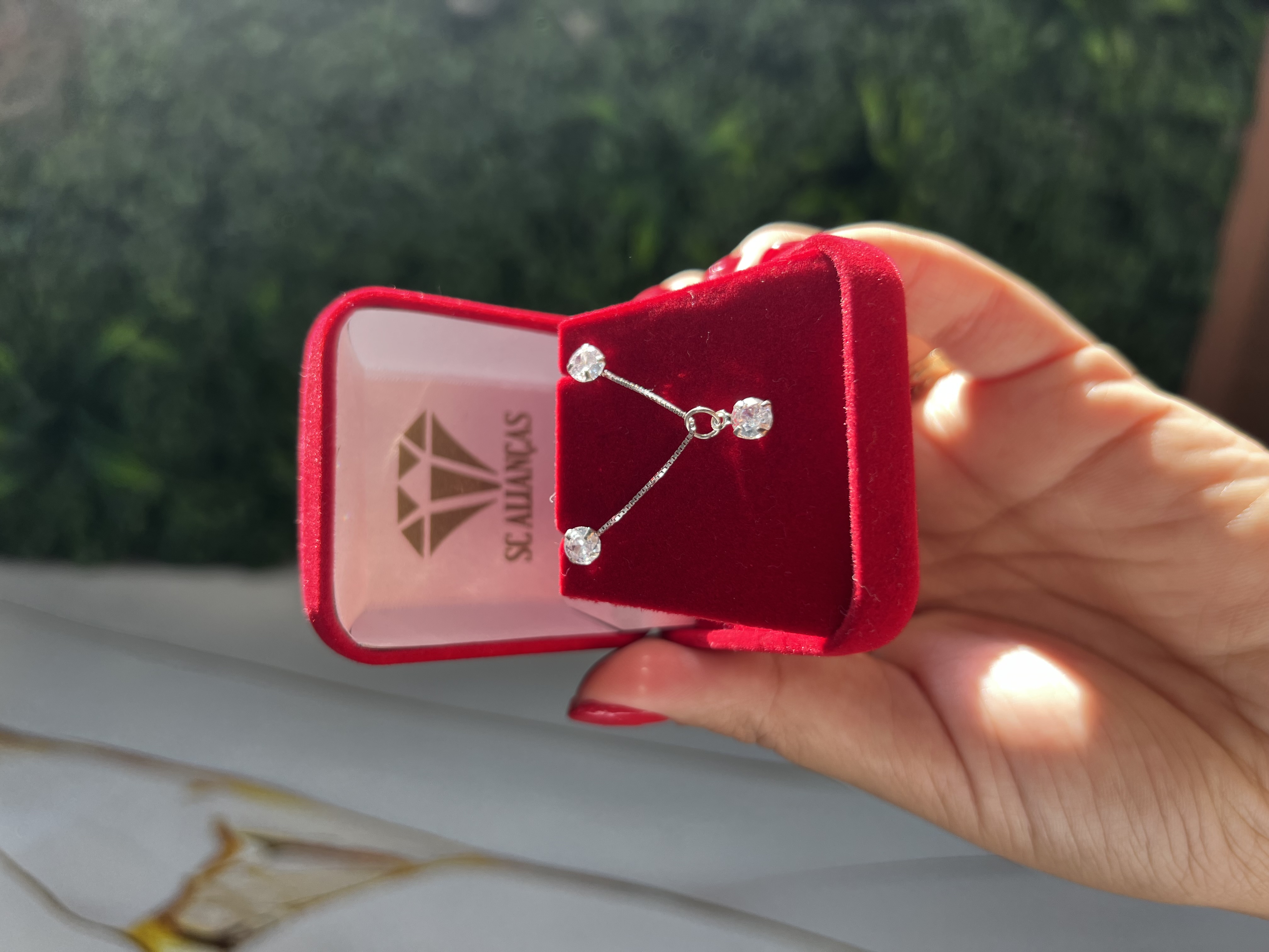 Conjunto Ponto de Luz Prata 950