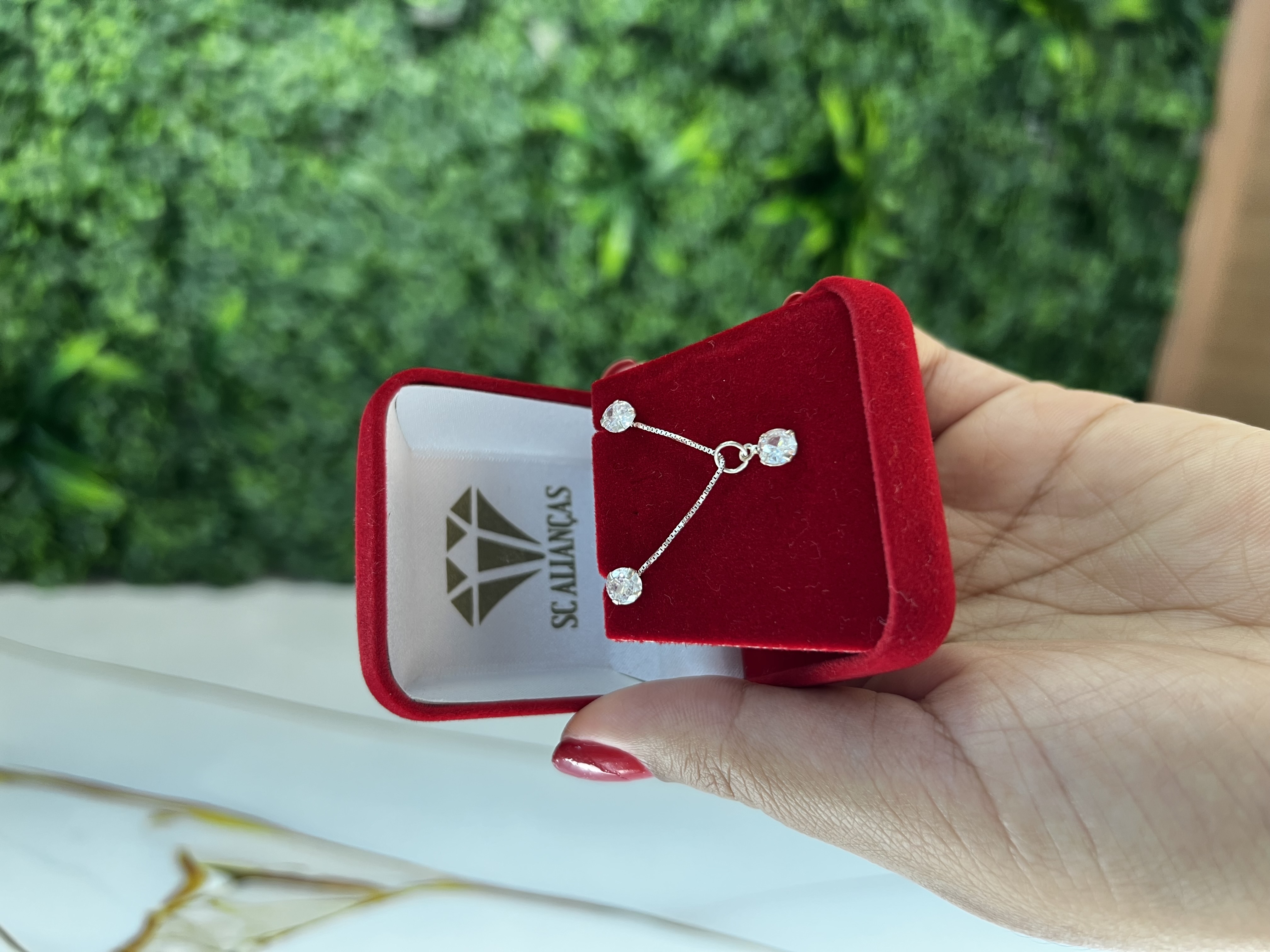 Conjunto Ponto de Luz Prata 950