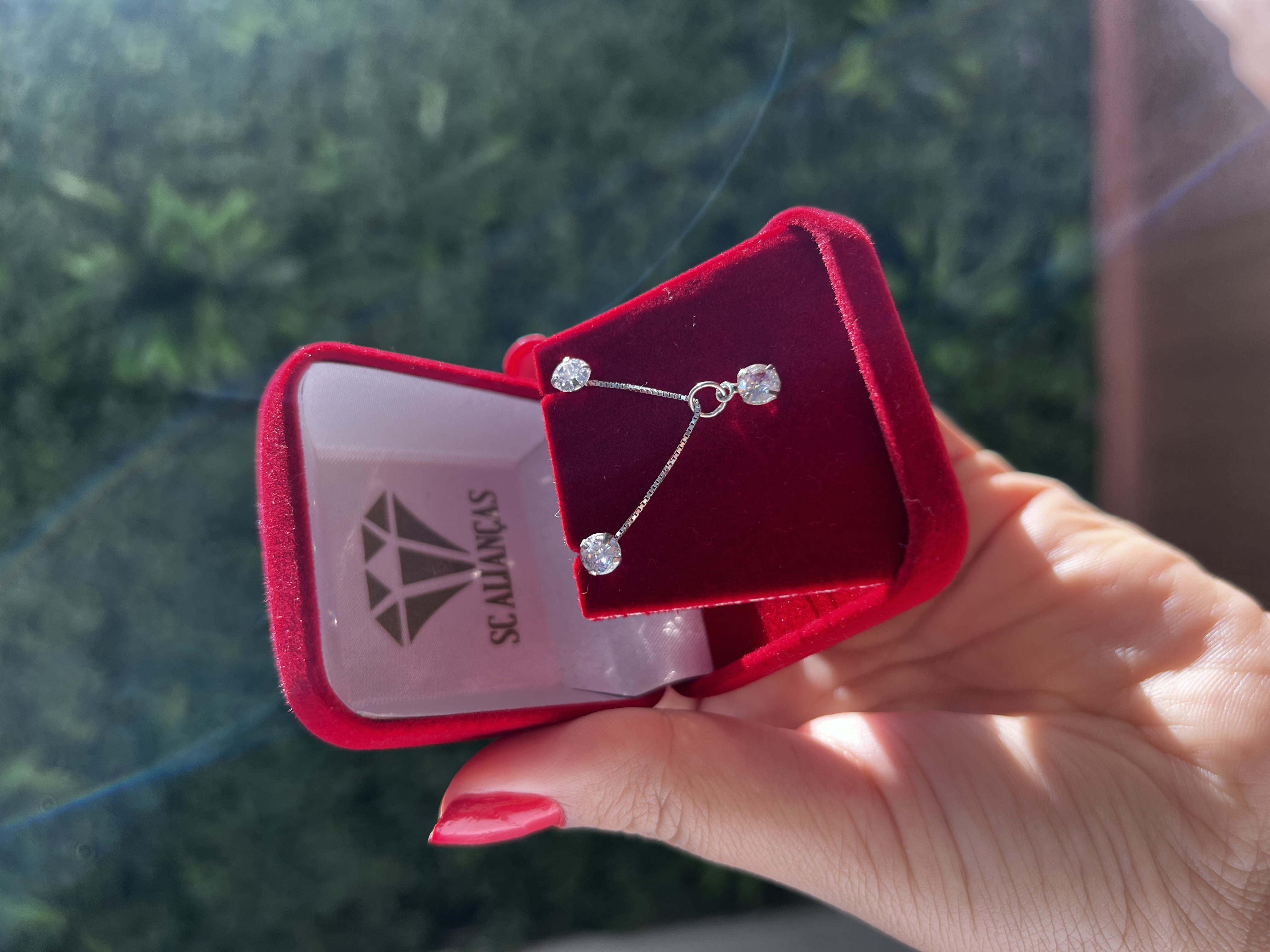Conjunto Ponto de Luz Prata 950