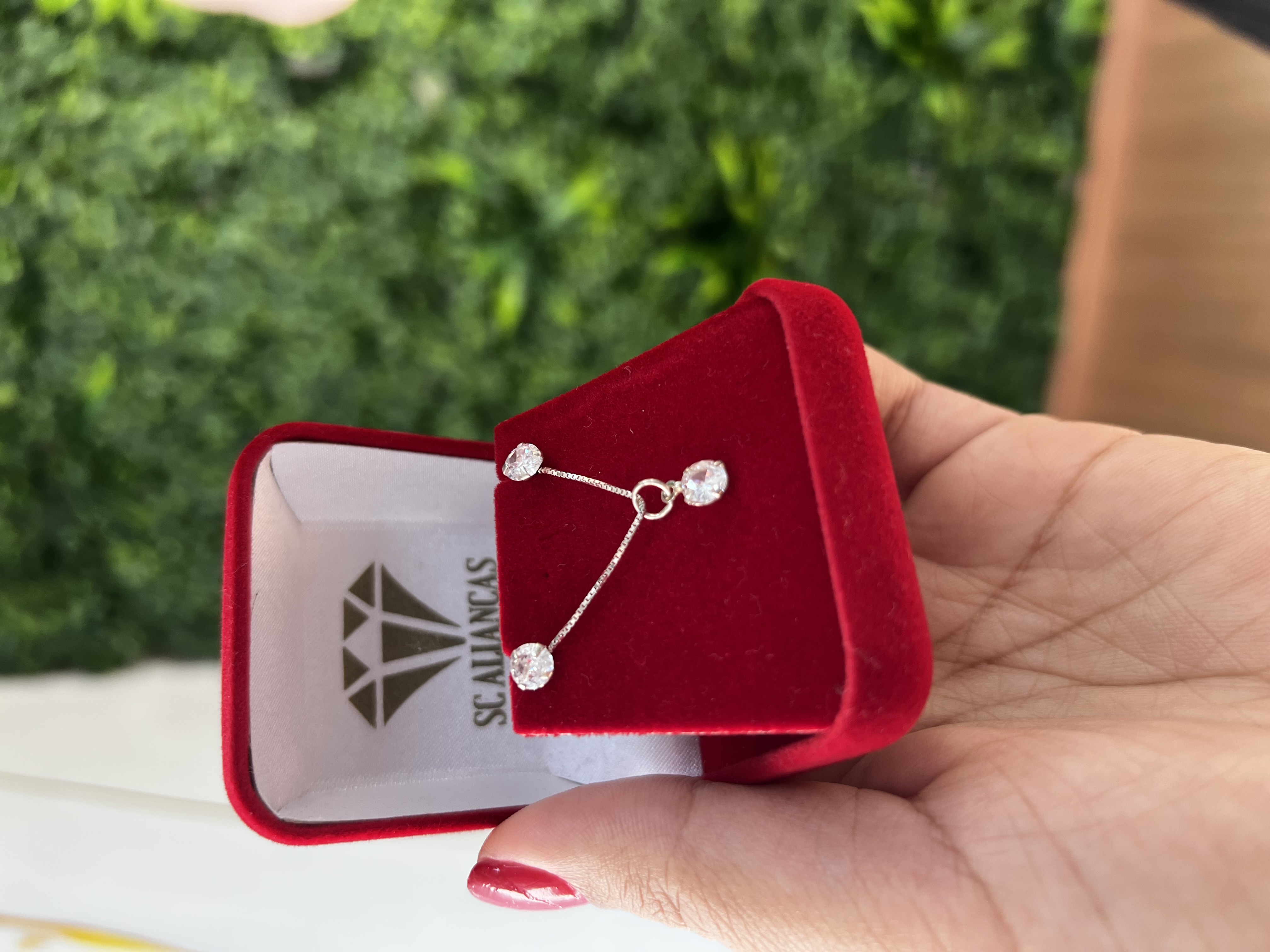 Conjunto Ponto de Luz Prata 950