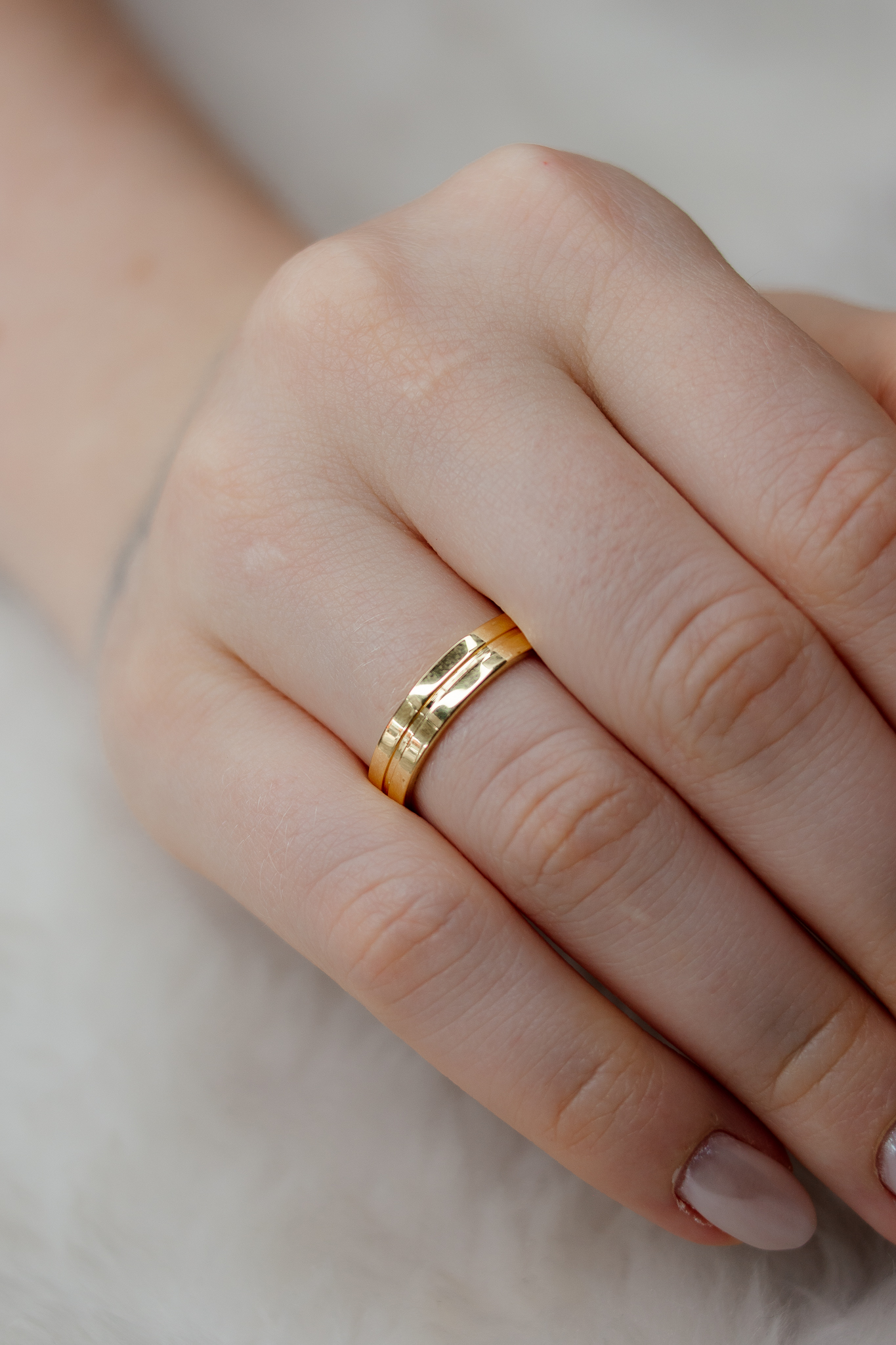 Aliança de Casamento Mali 4mm Ouro 18K