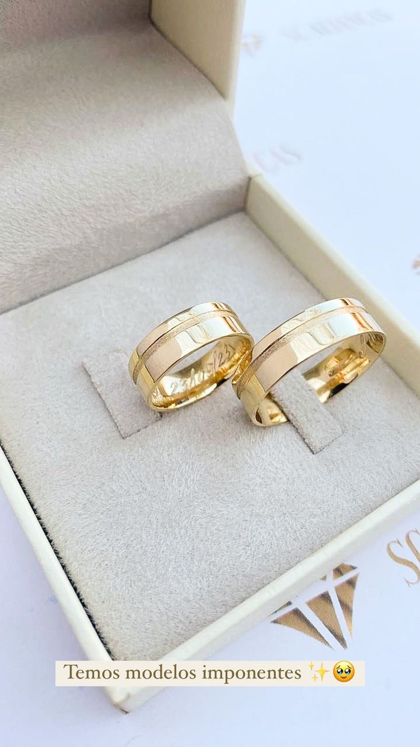 Aliança de Casamento Lisboa 7mm Ouro 18K