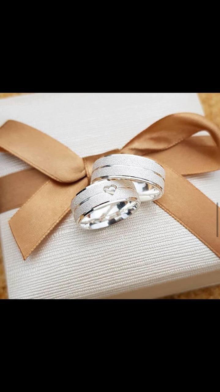 Alianças de Namoro Prata -  Jade 6mm