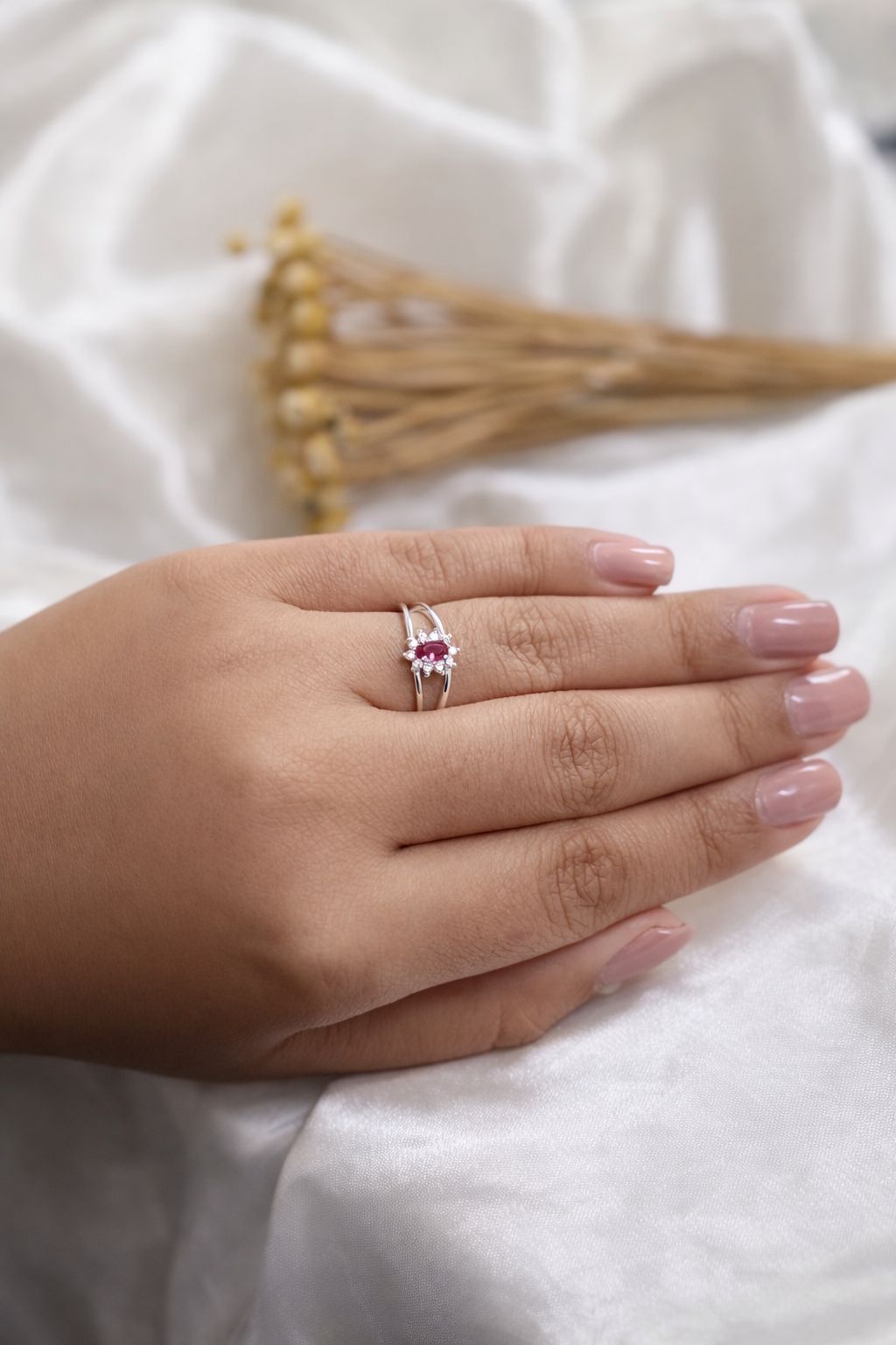 Anel Solitário Irís - Prata