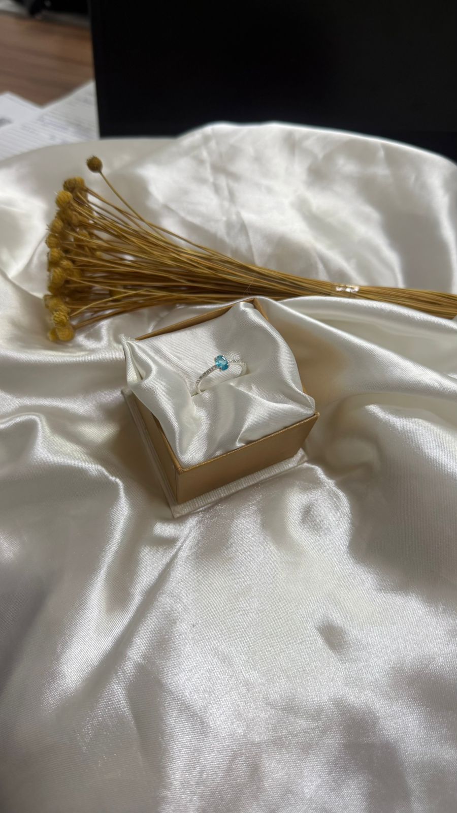 Anel Solitário Céu de Cristal - Prata